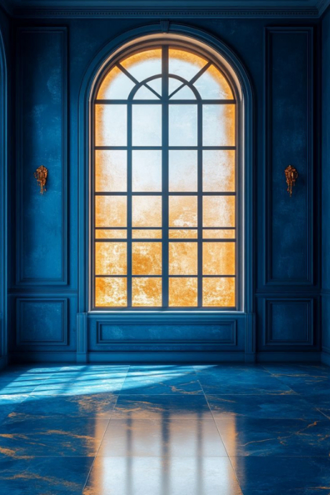 Plantilla de Royal Blue Palace Window Interior Background | PosterMyWall