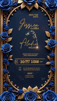 ROYAL BLUE WEDDING REEL Rolka Instagram template