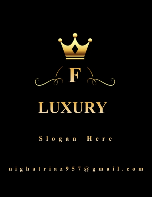 Royal crown logo Flyer (US-Letter) template