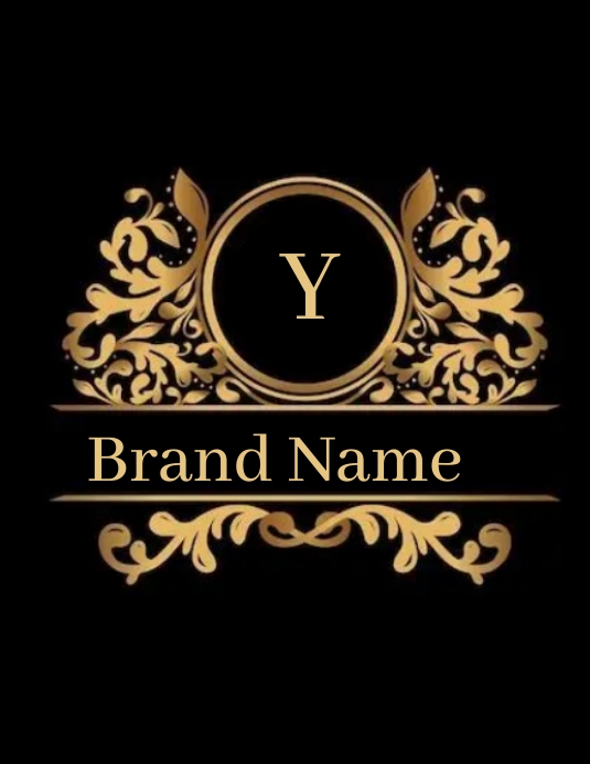Royal gold logo Flyer (US Letter) template