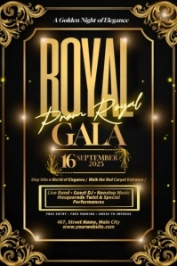 ROYAL GOLDEN NIGHT GALA Poster template