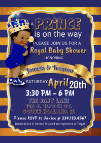 2 690 Royal Prince Baby Shower Customizable Design Templates Postermywall