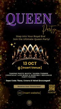 Nero Queen Party Event เรื่องราวบน Instagram Template