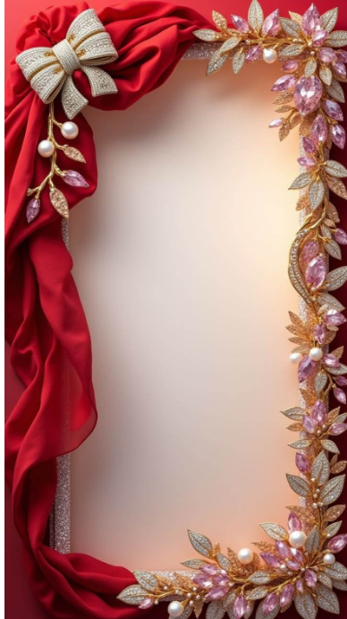 Royal Red Luxury Floral Frame Template | PosterMyWall