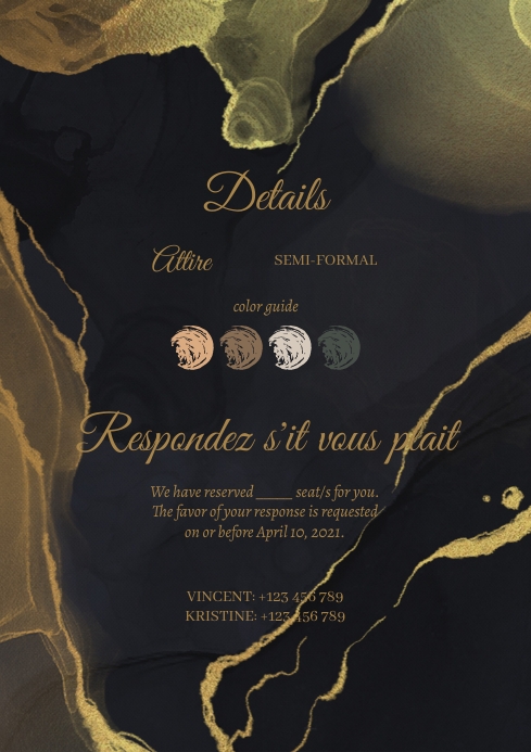 RSVP Template A4
