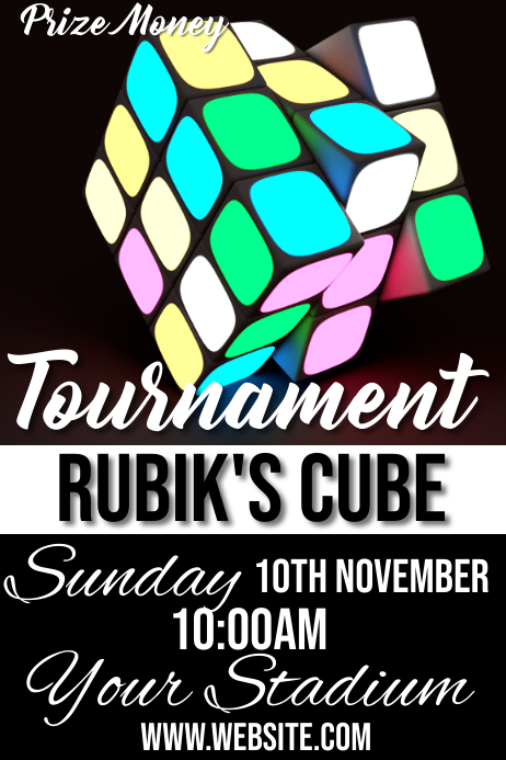 Rubiks Cube Template PosterMyWall
