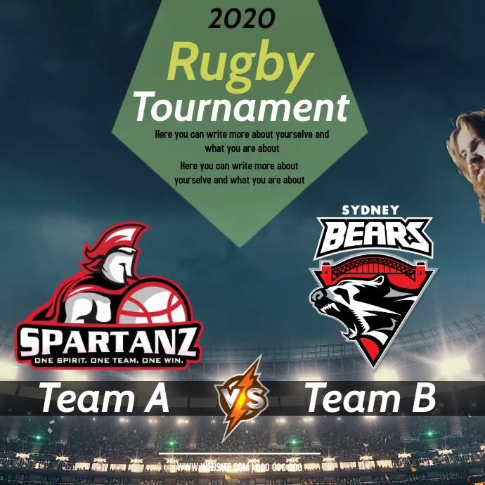 Email Header Rugby rugby AD DIGITAL VIDEO SOCIAL MEDIA Template | PosterMyWall