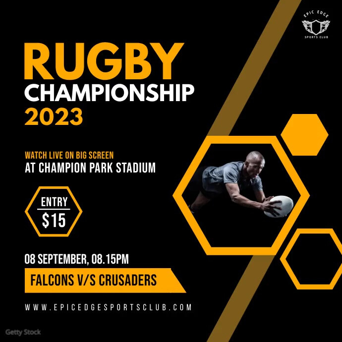 Rugby championship Template | PosterMyWall