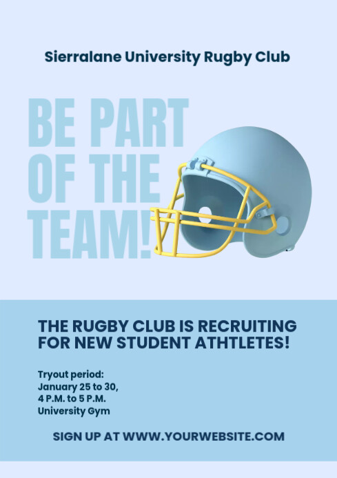 Club Code Rugby Visual rugby club template | PosterMyWall