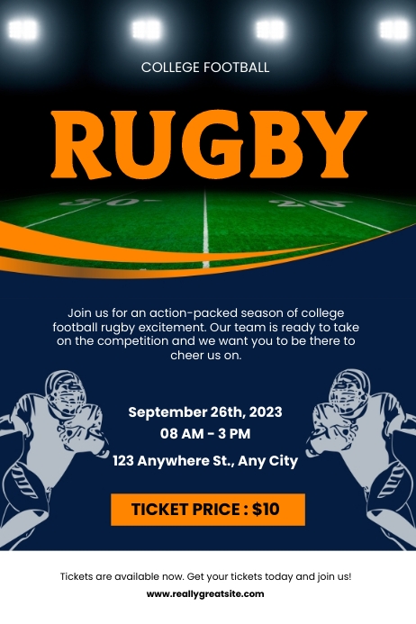 Rugby Template | PosterMyWall