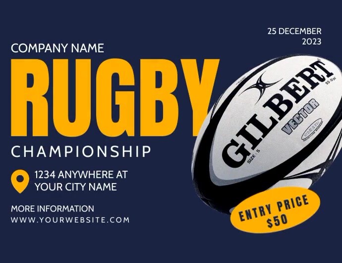 Email Header Rugby rugby Template | PosterMyWall