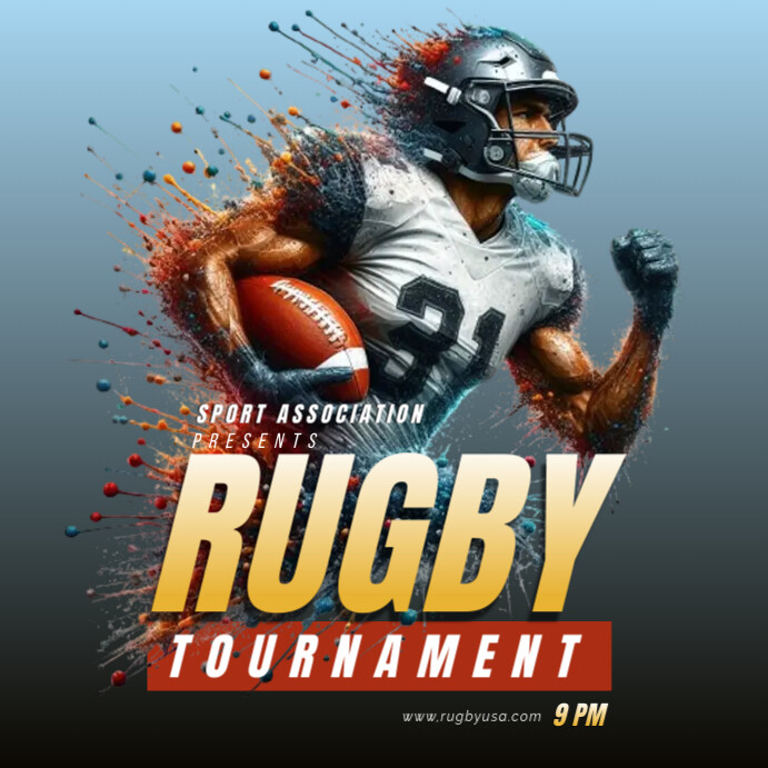 Rugby Template | PosterMyWall
