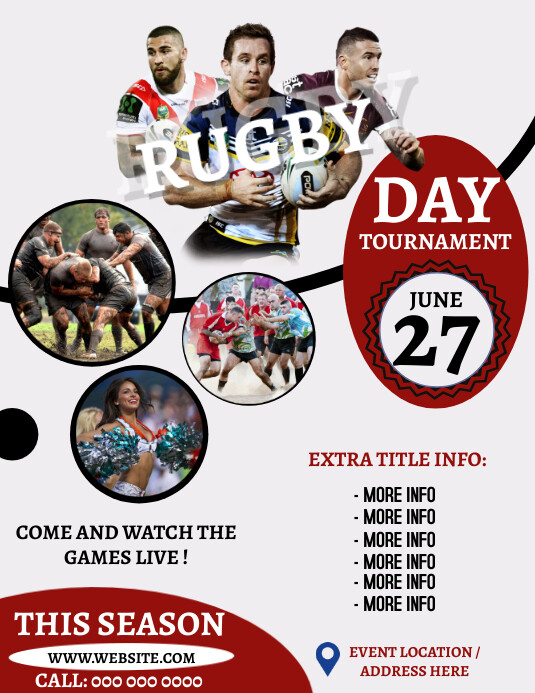 RUGBY EVENT TOURNAMENT Flyer Template | PosterMyWall
