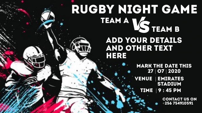 Rugby Flyer Template | PosterMyWall