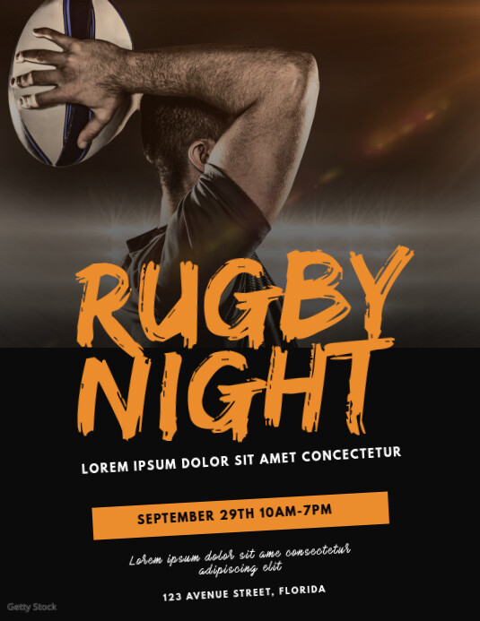 Rugby Flyer Design Template | PosterMyWall