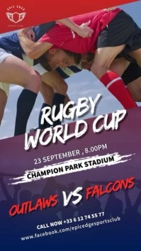 Rugby Flyer Instagram Reel template