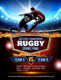 Rugby Flyer Design Template | PosterMyWall
