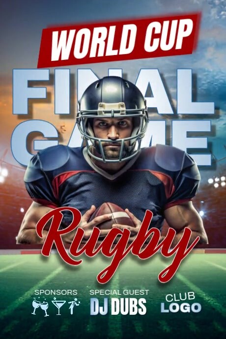 Rugby Game Cartaz template