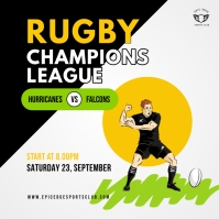 Simple Rugby Posters Rugby League Template | PosterMyWall