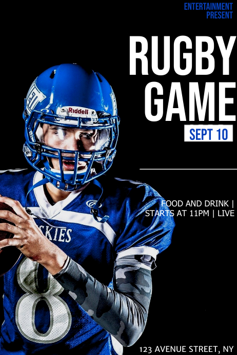Rugby game flyer template | PosterMyWall