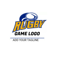 One Color Rugby Logo Design Rugby Logo Template | PosterMyWall