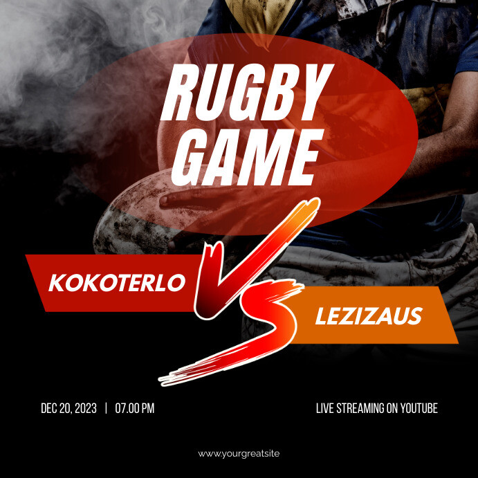 Rugby Game Schedules Template PosterMyWall