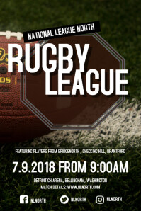 Rugby Live Screening Poster Template | PosterMyWall