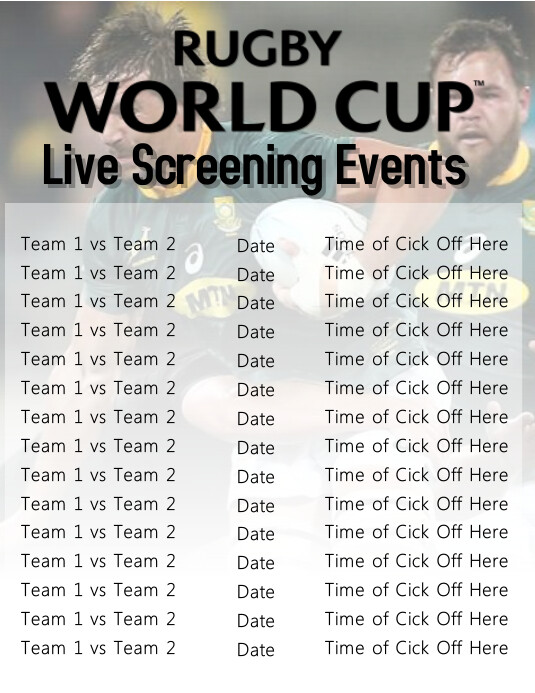 Rugby Live Screening Event Flyer Template | PosterMyWall