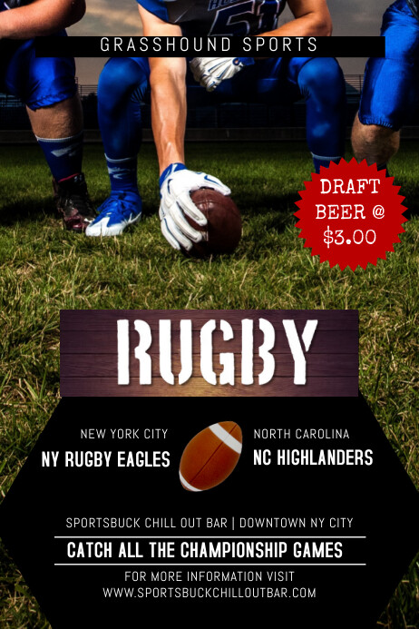 Copy of Rugby Live Screening Poster Template | PosterMyWall