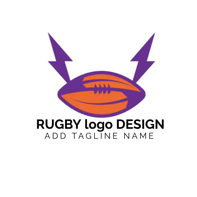 One Color Rugby Logo Design RUGBY LOGO Template | PosterMyWall