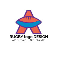One Color Rugby Logo Design RUGBY LOGO Template | PosterMyWall