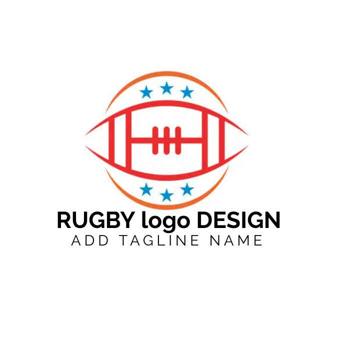 One Color Rugby Logo Design RUGBY LOGO Template | PosterMyWall