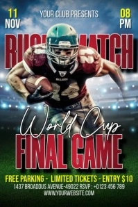 Rugby Match Ads Poster template