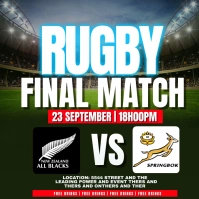 rugby match Instagram Post template
