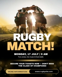 Rugby Match  Instagram Portrait template