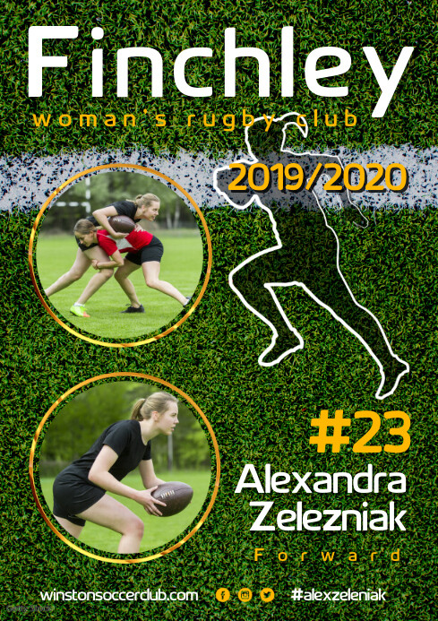 Play Rugby Poster Rugby Player Poster Template | PosterMyWall