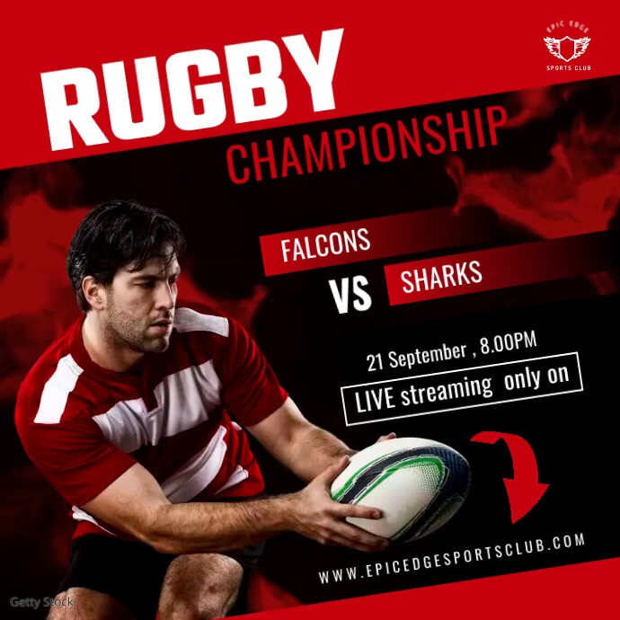 Rugby Poster Template | PosterMyWall