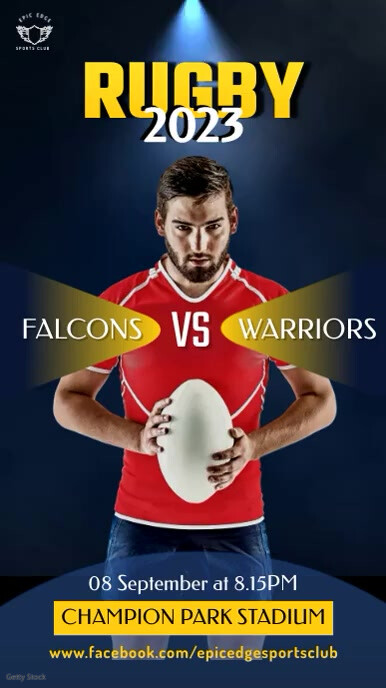 Rugby Poster Template | PosterMyWall