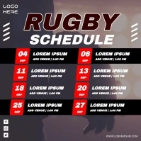 Rugby Schedule Post Instagram template