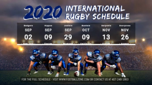 Brown International Rugby Schedule Видеообложка профиля Facebook Template