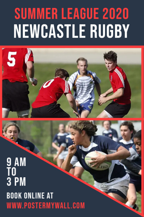 Rugby Tournament Collage Poster Template เทมเพลต | PosterMyWall