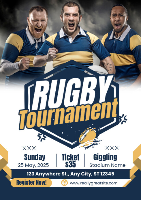 RUGBY TOURNAMENT Template | PosterMyWall