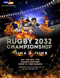 Rugby Flyer Design Template | PosterMyWall