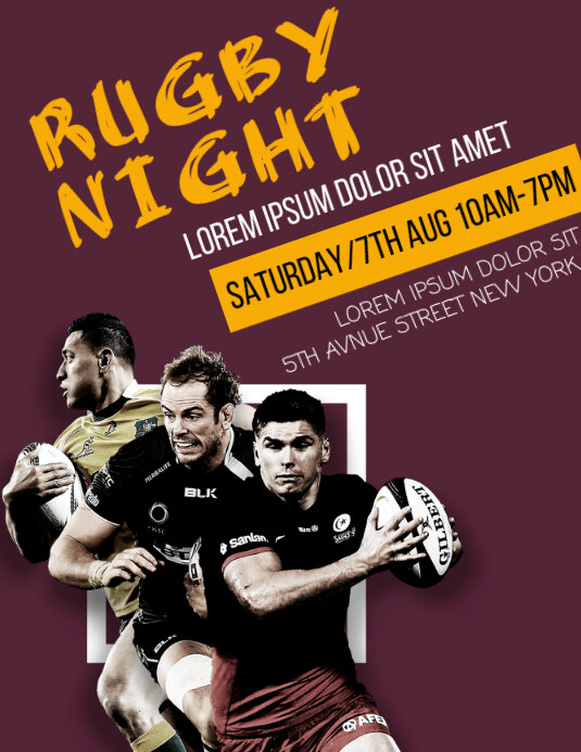 Copy of rugby tournament poster | PosterMyWall
