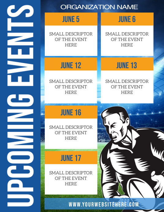 Local Rugby Fixture Poster Rugby Upcoming Event Flyer Template | PosterMyWall