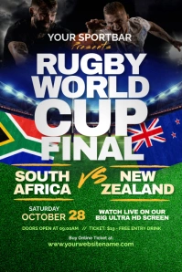 Rugby World Cup Final 2023 Poster template