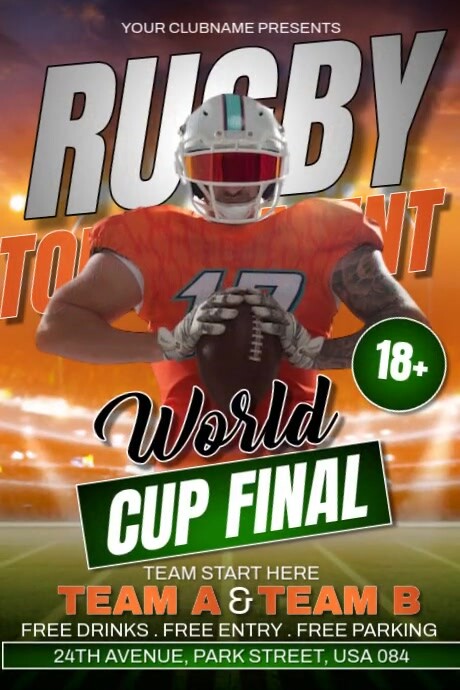 Rugby World Cup Final Template | PosterMyWall