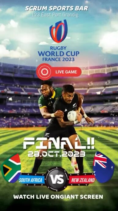 Rugby World Cup Final Template | PosterMyWall