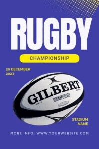 Local Rugby Fixture Poster RUGBY POSTER Template | PosterMyWall