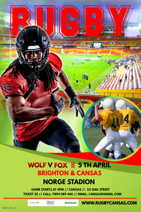 Local Rugby Fixture Poster rugby3 Template | PosterMyWall